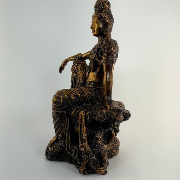 Avalokiteshwara Bodhisattva of Compassion Statue Kwan Yin Gandhara Buddha 10" - Picture 6 of 6